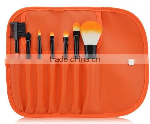 Popular Hot Selling Colorful 7 in 1 Make-Up Brush Set High Quality Comestic Brush With CROCO Bag For Brushes photo-3