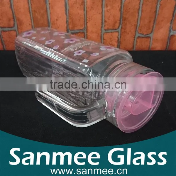New Arrival Flower Printed Glass Water Jug Set photo-2
