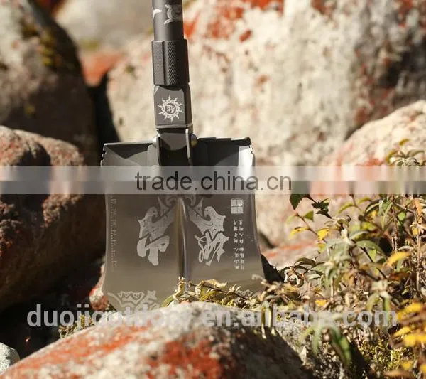 High Class 15-in-1 Outdoor Multi Tool Knife With Shovel Knife Hoe Flashlight Fire Flint photo-3