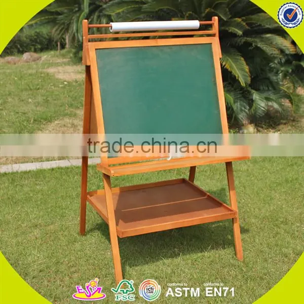 2017 Wholesale Kids Wooden Double Sided Ease Portable Children Wooden Double Sided Easel Best Wood Double Sided Easel W12B104 photo-3