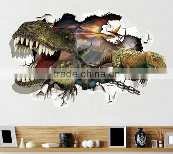 3D Real Dinosaur Drawing , Adhesive 3D Wall Paper , Wall Sticker photo-6