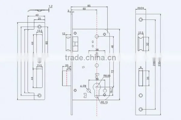 High Perforance Andclassic Model Good Quality and Competitive Miotise Lock Body 60x72 photo-2