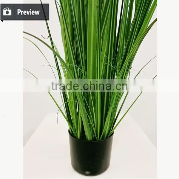 2017 Wholesale Nearly Nature Artificial Grass Synthetic Onion Grass With Orchid in Pot Fake Grass for Indoor Decoration photo-5