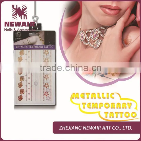 Fashion Jewelry 2015 Water Transfer Printing Temporary Tattoo