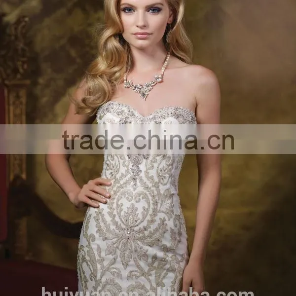 New Fashion Hot Sell Mermaid Lace Strapless Cheap Slim Wedding Dresses photo-2