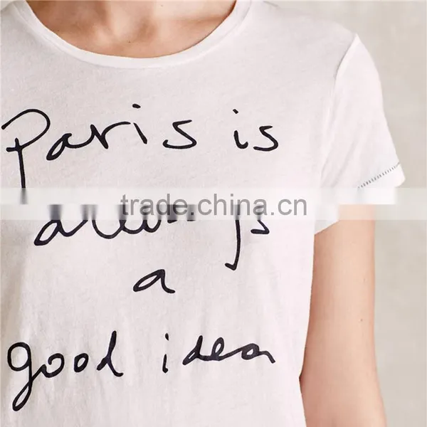 China Supplier Online Shopping Best Selling Loose Cotton t Shirt for Women photo-3
