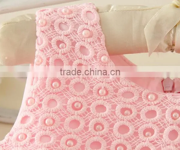 Best Selling India and Pakistan Clothing Child Pink Flower Wedding Dress Vintage Sweet Girl Party Dresses photo-6