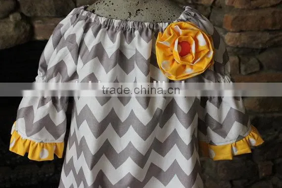 Fancy Christmas Chevron Material Baby Girls Frocks Christmas Dress For Gilrs' Dresses photo-6