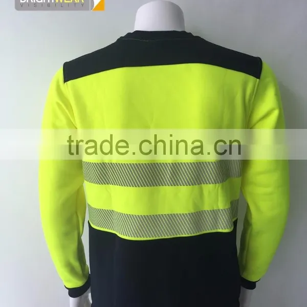80% Polyester 20% Cotton Fleece High Visibility Jacket Safety Sweatshirt photo-2