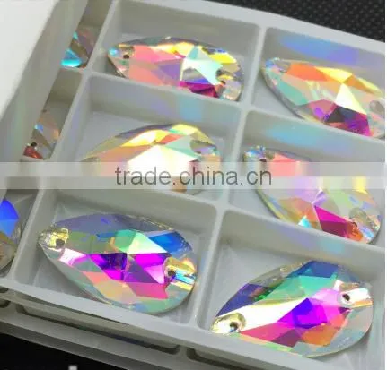 Crystal Stones for Clothing, ab Color Sew on Rhinestone photo-2