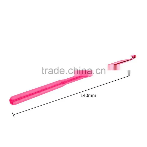 2017 New 6pcs Multicolor Knitting Needles Colorful Plastic Handle Aluminum Crochet Hooks Template Knit Needles Weave DIY Crafts photo-3