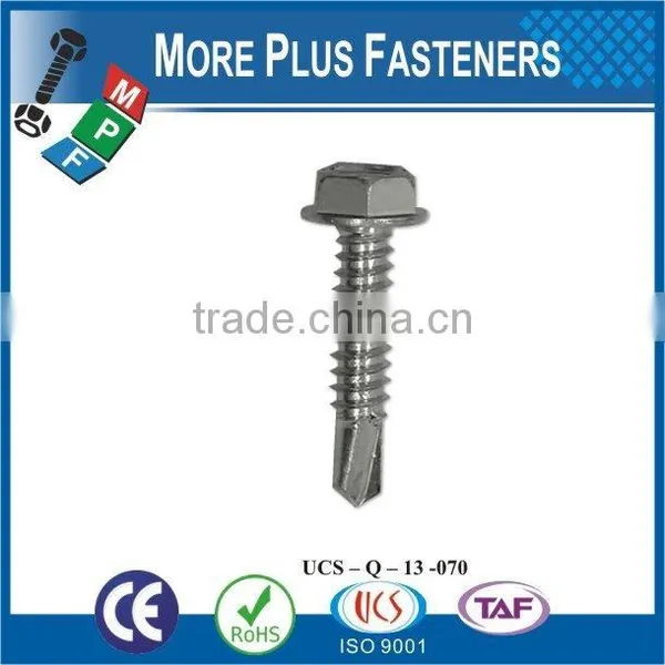 Made In Taiwan High Quality Serration Under Head Hex Head Drilling Screw photo-4