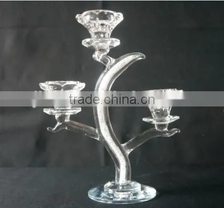 Hot Sale !!! Unique Crystal Candle Holder With Diamond for Home Decration JKC-0005 photo-2