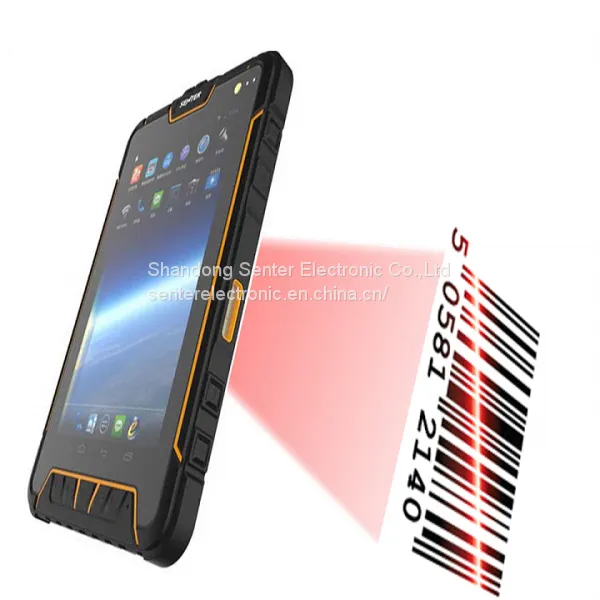 7 Inch Android 5.1 OS 1D Laser Barcode Scanner Rugged Tablet PC Quad Core 1.2ghz RAM 2GB ROM 16GB ST907W-G+J