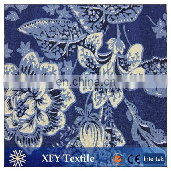 Fashional Printed Cotton Linen Fabric for Dress/suit/coat/jacket photo-2