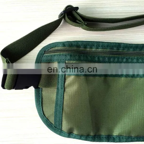 RFID Dark Green Ripstop Nylon Two Buckle Undercover Waist Stash photo-4