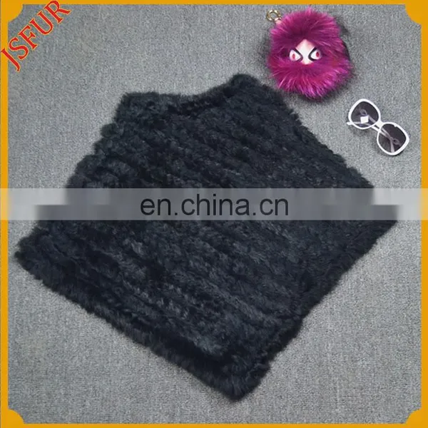 2016 Stylish Hot Sale Gneuine Rabbit Fur Knitted Cashmere Shawl photo-2