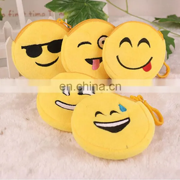 New Popular Design Plush Emoji Wallet Souviners Gift Cute Emoticon Plush Pocket Money Bag Wholesale photo-2