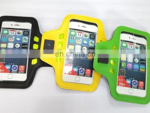 New Design Neoprene+PU+LED Lighting Led Armband for Cell Phone photo-4