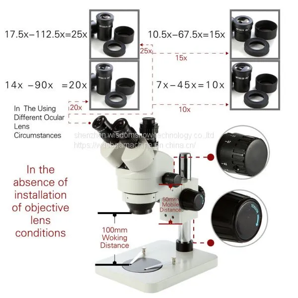 High Resolution Inspection Trinocular Stereo Industrial Microscope With 14MP HDMI HD Camera photo-4