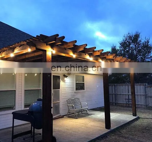 E27 LED String Light Outdoor Light String S14 Edison Bulb Led Serial Lights 48ft 15 Sockects-EU Plug photo-5