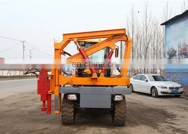 Hydraulic Road Construction Equipment Piling Drilling Machine for Road Safety Guard Construction photo-3