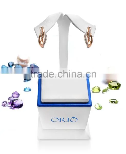 14K Rose Gold Earring With Diamonds photo-3
