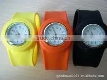 2016 Attractive Silicone Kids Slap Watches Slap Band Quartz Watches Slap Wrap Watch