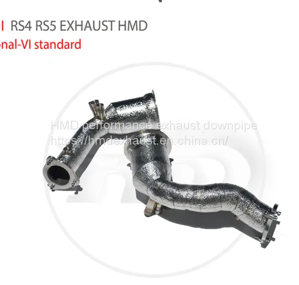 Exhaust Manifold Downpipe for Audi RS4 RS5 VI Standard Car Accessories With Catalytic Converter Header Whatsapp008613189999301 photo-2