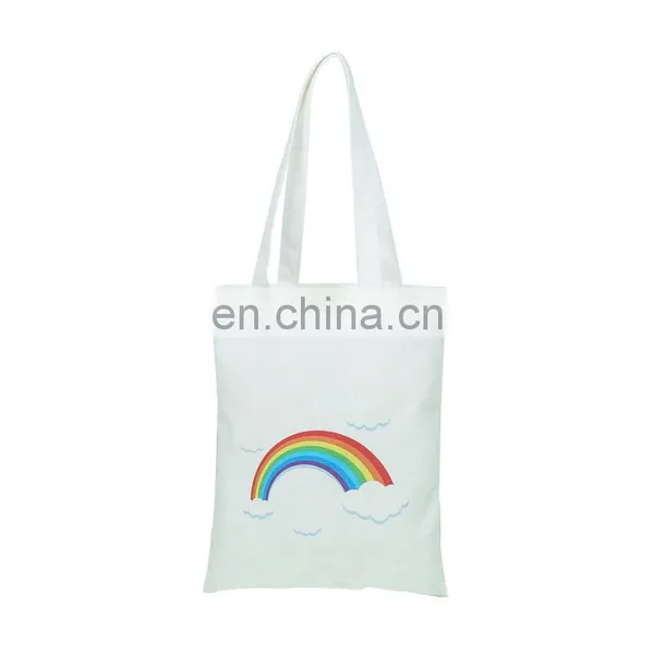 Wholesale Canvas Eco Friendly Handbag Logo Printed Colorful Cheap Cotton Tote Bag for Women photo-5
