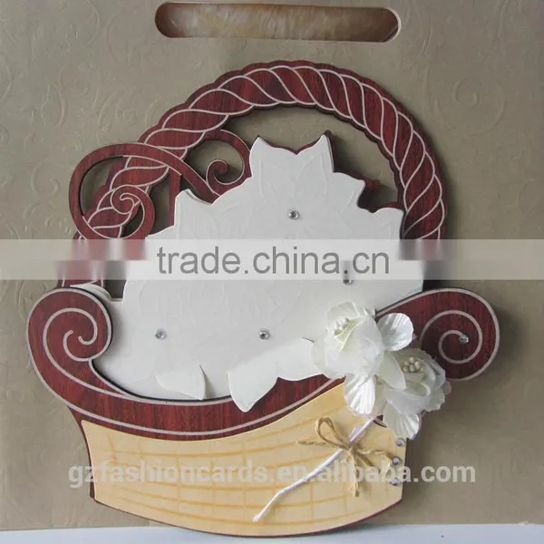 Exquisite Classical European Style Wooden Wedding Invitation photo-5