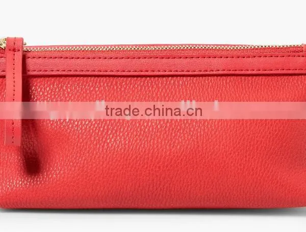 Pebbled Leather Cosmetic Bag With Wristlet Makeup Case Pouch Multiple Clutch Purse for Ladies photo-2