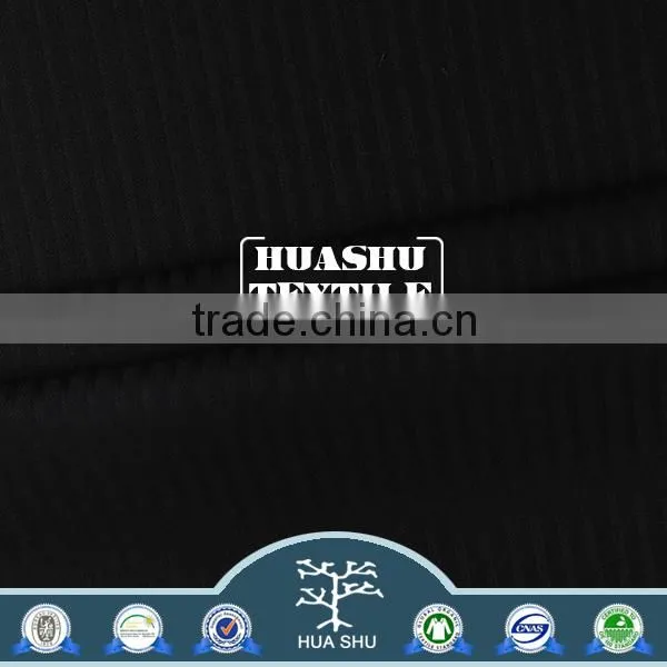 ISO9001 Fashion Shrink Resistant Concave-convex Stripe Uniform Fabric With Polyester Viscose Wool