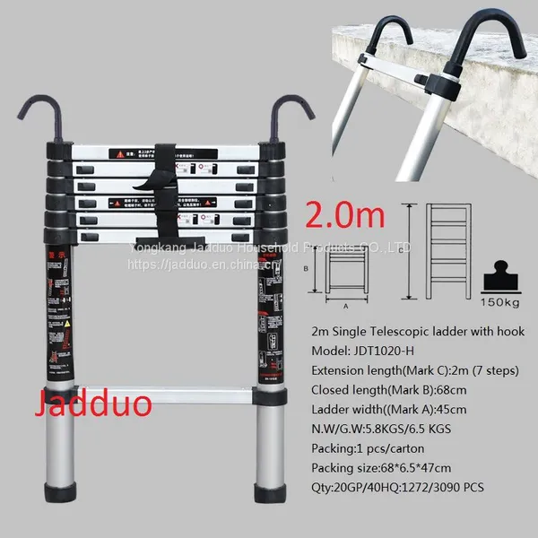 Single Telescopic Ladder With Hook