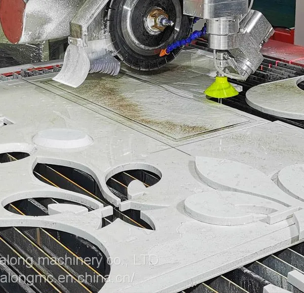 HUALONG Machinery 5 Axis Cnc Bridge Saw With Italian System With 3 Axis Whaterjet and CAM CAM Drawing System photo-4