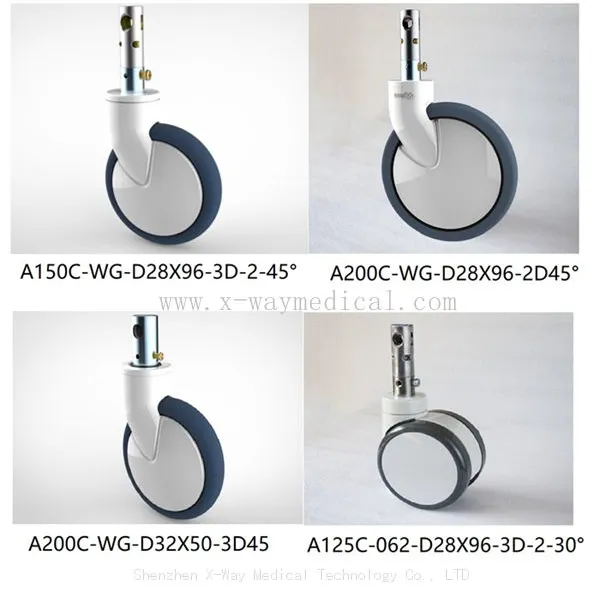 Medical Durable Quiet Caster Swivel Wheel for Hospital Bed With High Quality, Double Wheel Shock Resistance Caster Wheels photo-5