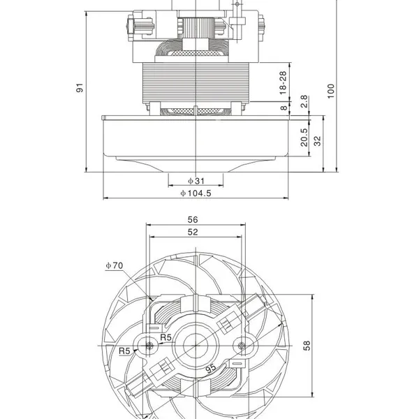 Brush Vacuum Cleaner Motor photo-2