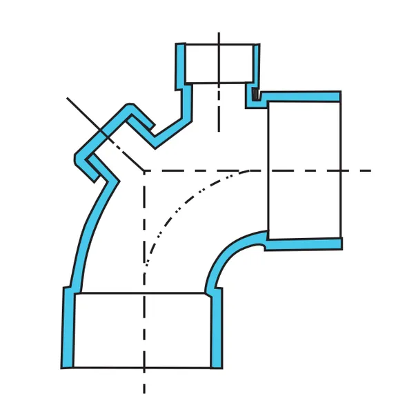 88° Elbow Top Outlet With Inspection Port photo-2
