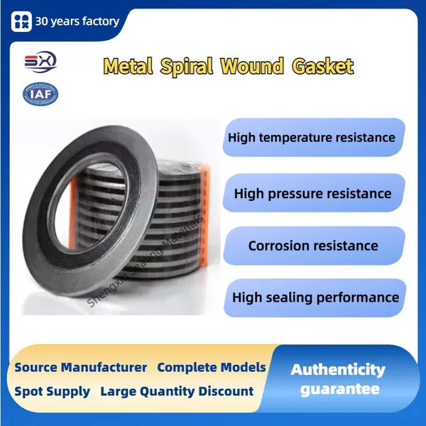 Spiral Wound Gasket With Inner/Outer Ring for Flanged Pipes: Chemical Resistant photo-3