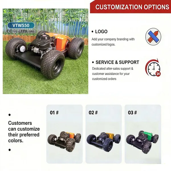 Robotic Smart Lawn Mower Operator-Safe Design Automatic Wireless Grass Trimmer RC Lawn Mower Vigorun VTW550 photo-4