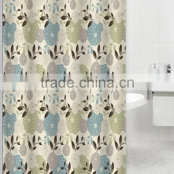 2016 New Design Black Lines Printed 100% Polyester Shower Curtain for Hotel, Family, Waterproof Bath Curtain photo-4