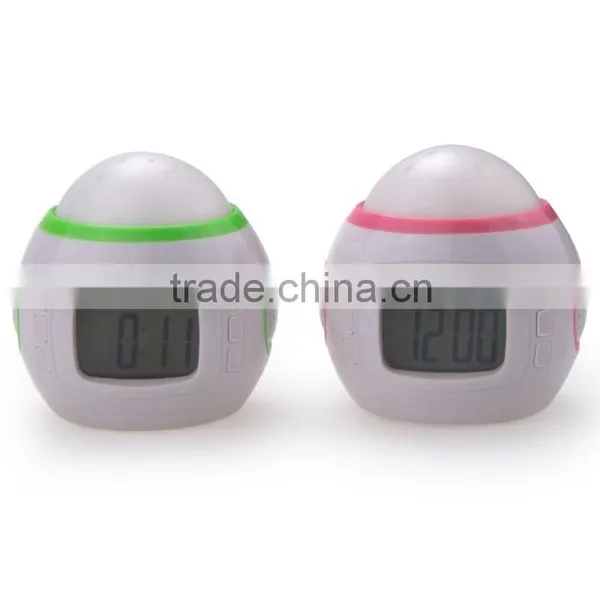 High Quality Egg Shape Electronic Alarm Clock With LCD Screen photo-2
