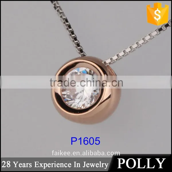 China Jewelry AAAA Zircon Pendant Necklace Silver Fashion Jewelry photo-2