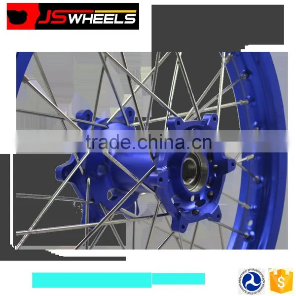 China YZ 450 F YZ250 Alloy Blue Color Motorcycle Spoke Wheel photo-5