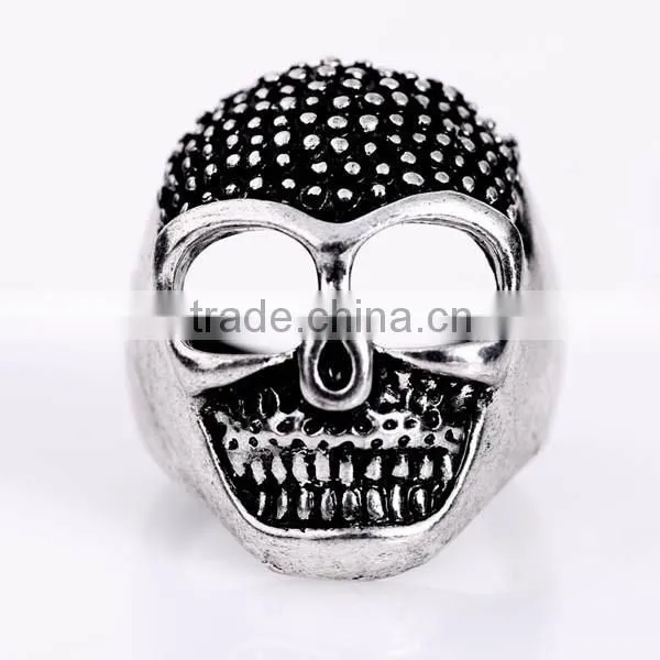 New Mens Skull Ring Vampire Tooth Sharper photo-2