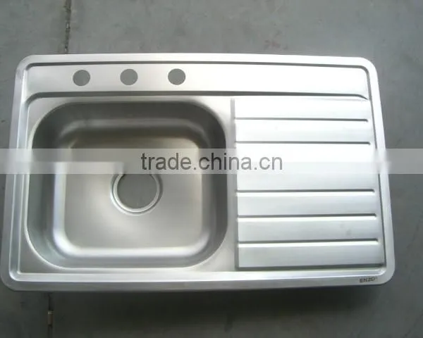 80x50cm XAL8050EL Stainless Steel Kitchen Sink Single Bowl Brushed Finish South America photo-2