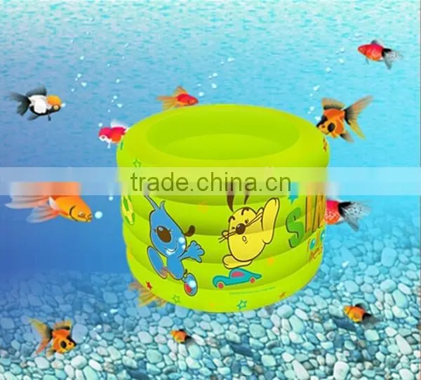 5 Circles Round Plastic Inflatable Swimming Pool Baby Pool, 3 Colors for Choice photo-3