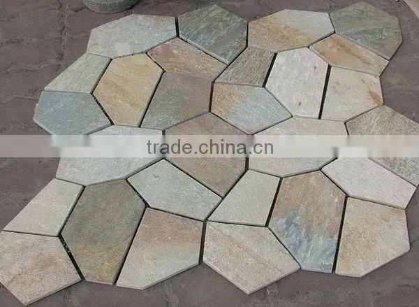 Flagstone With Mesh Backing Stone Pavement photo-2