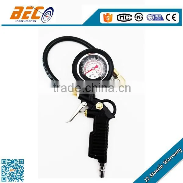 BECO Tire Inflator With Gauges for Bike Scooter Etc