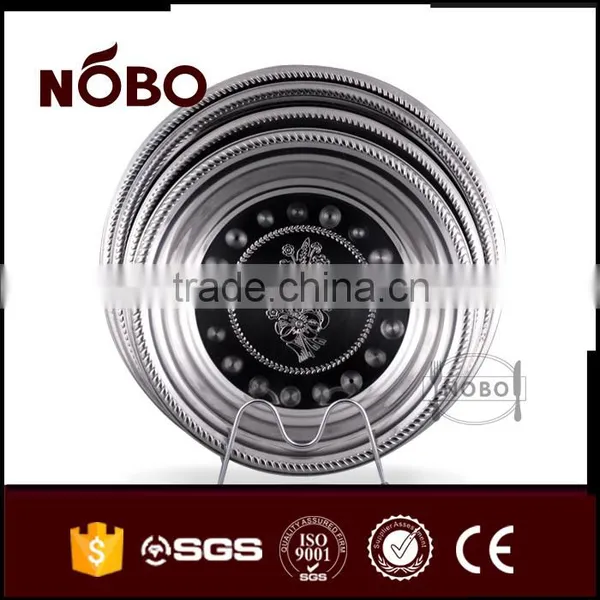 Stainless Steel Round Tray With 0PP Bag